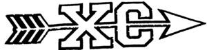 A black and white image of the word exo.
