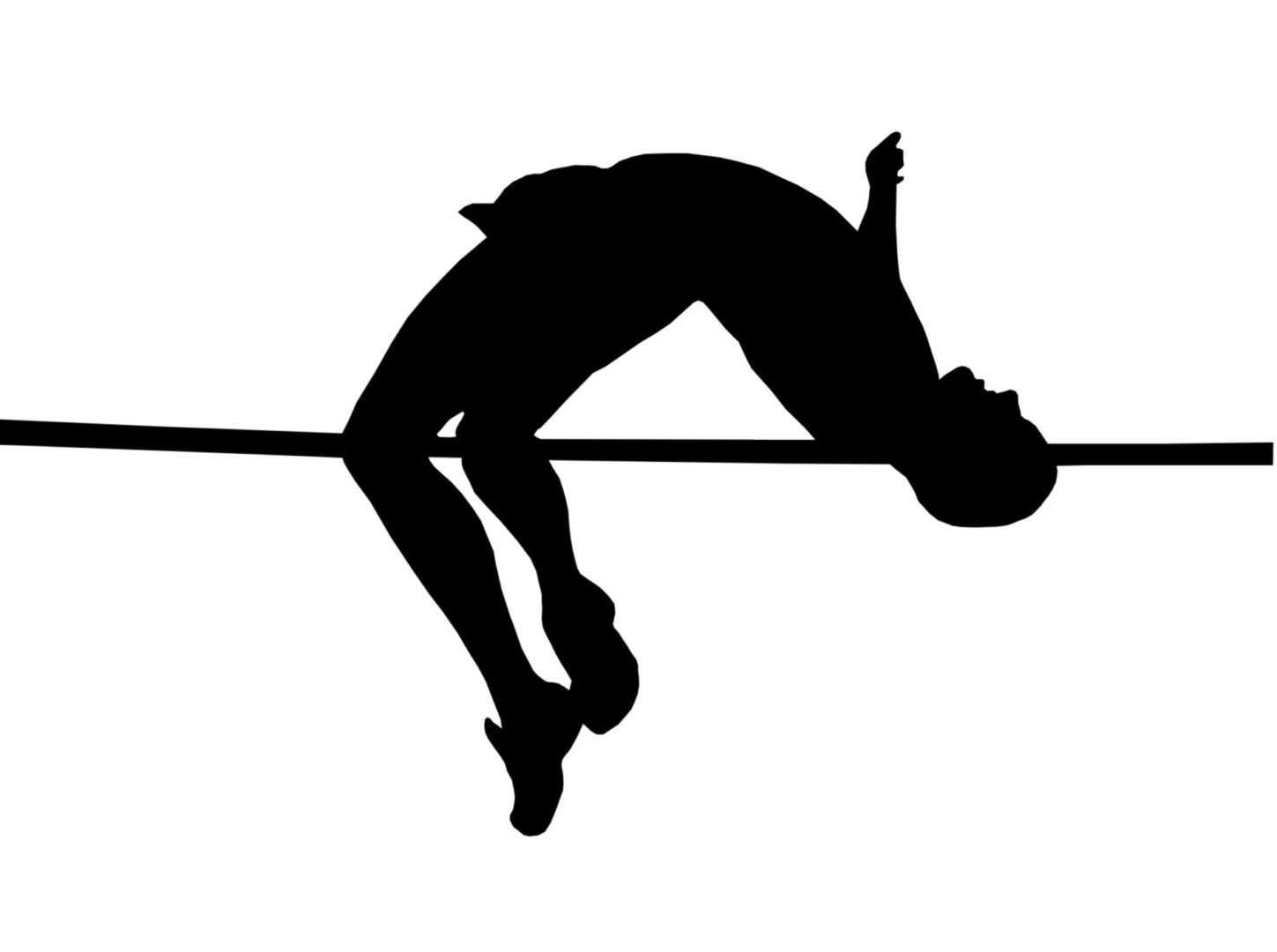 A man jumping over the bar on a high jump.