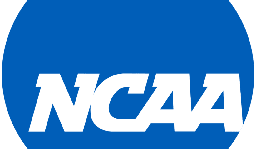 A blue circle with the word ncaa in it.