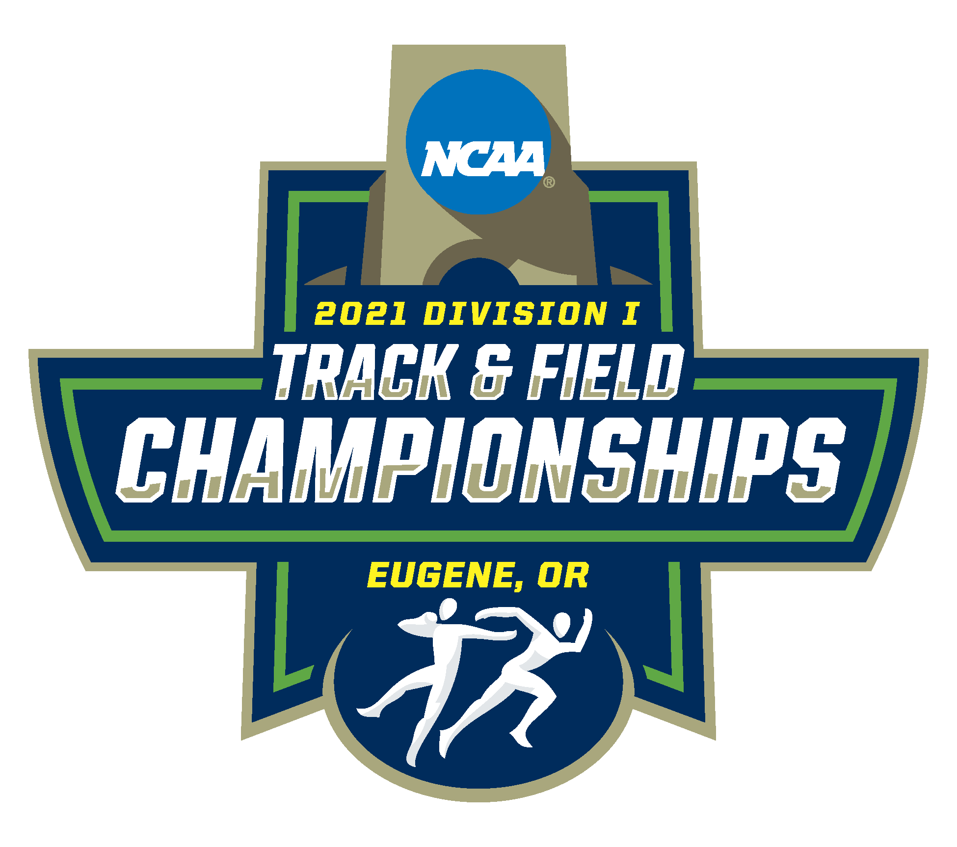 A logo for the ncaa division i track and field championships.