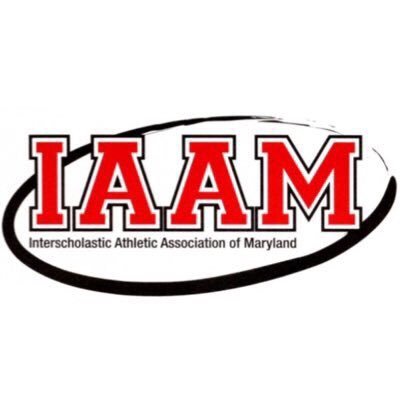 A red and white logo of the iaam.
